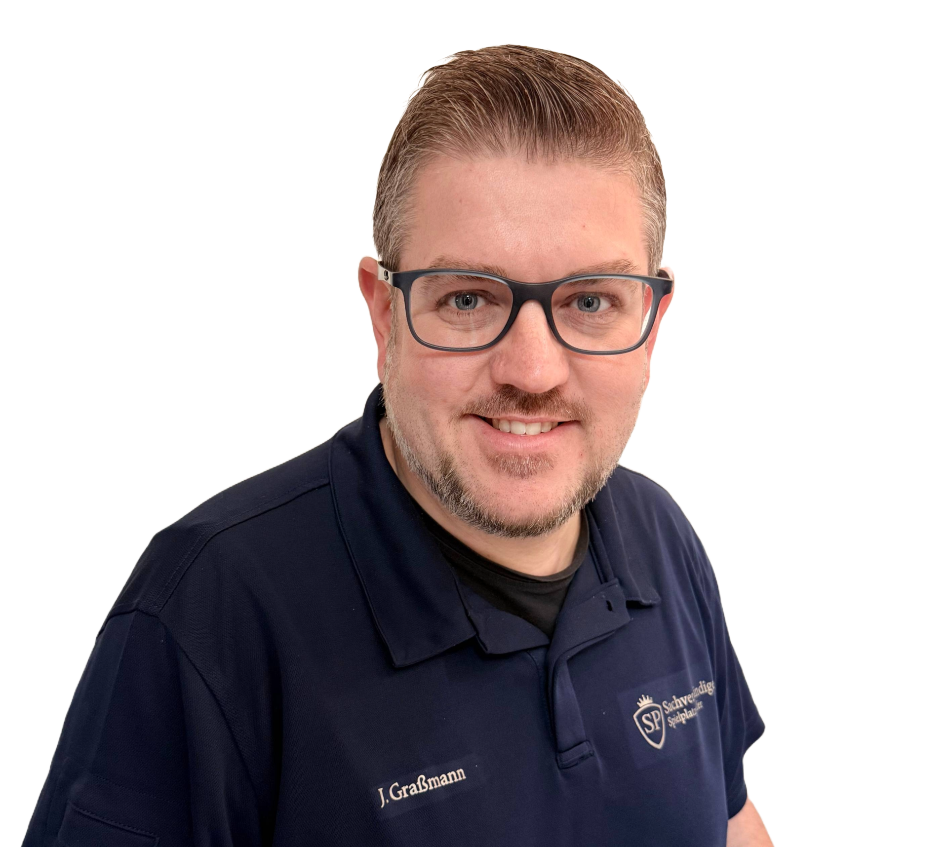 Mann mit Brille und Lächeln